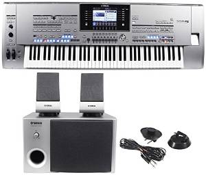 Package: Yamaha Tyros 5 76 Key Flagship Arranger Keyboard Workstation with a 7.5" LCD Screen + Yamaha TRSMS05 3-Piece Speaker System for Tyros 5 61 or 76 Key Synthesizer/Arranger with Speaker Brackets