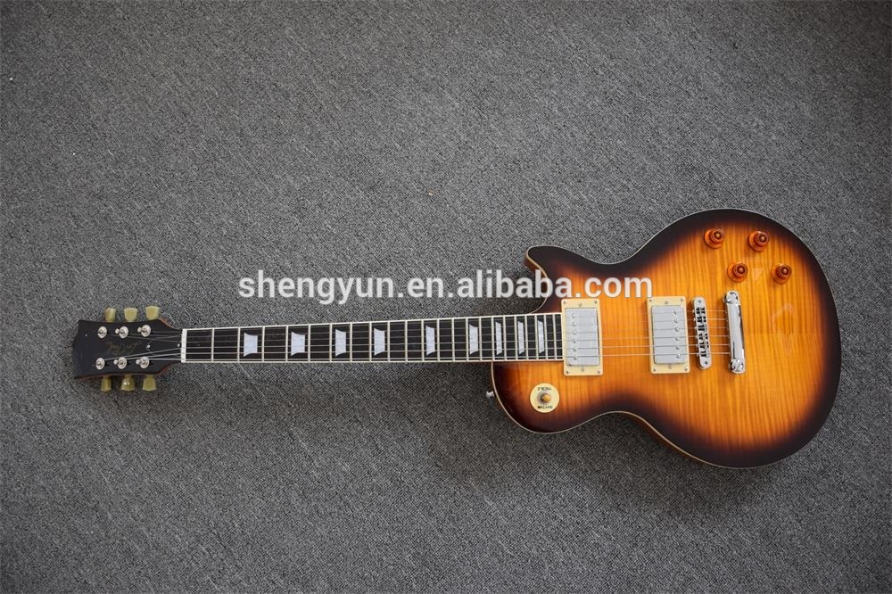 Quality flamed maple top LP custom guitar Mahogany body canada maple neck