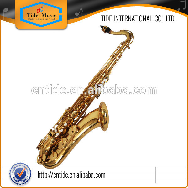 Musical instrument gold lacquer Tenor saxophone best quality tenor saxophone