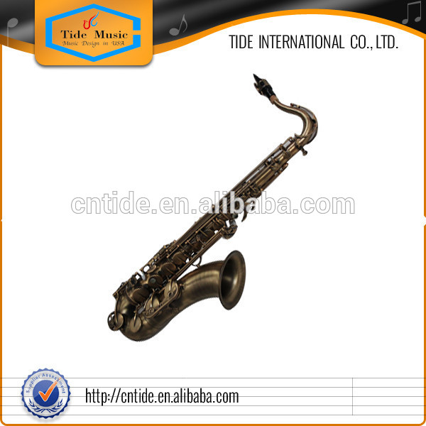 Professional grade tenor saxophone, antique bronze color, italian pro pisoni pads