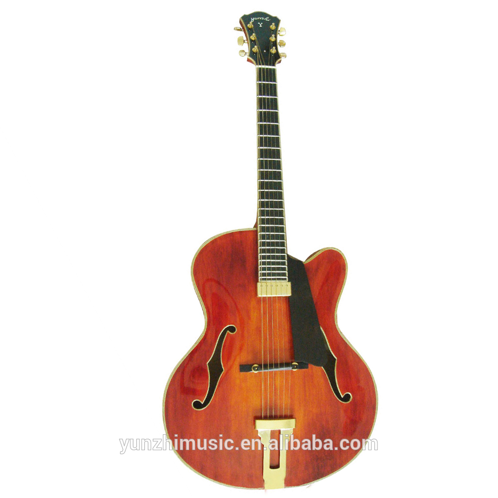 Handmade yunzhi archtop hollow body electric jazz guitar