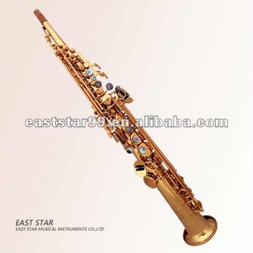 gold lacquer conjoined soprano saxophone