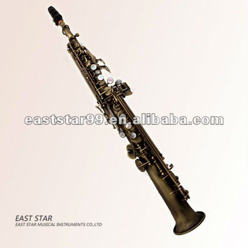 antique bronze soprano saxophone