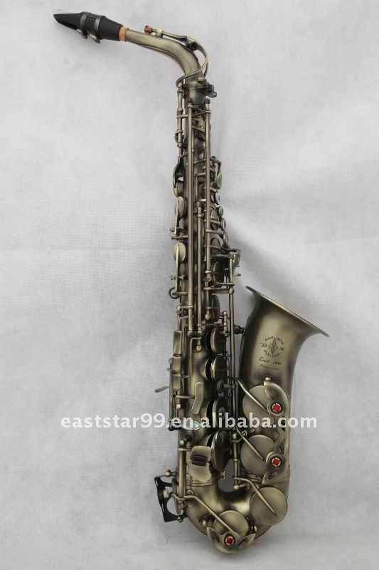 antique bronze alto saxophone
