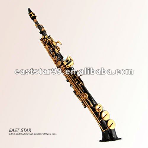 black curved bell soprano saxophone