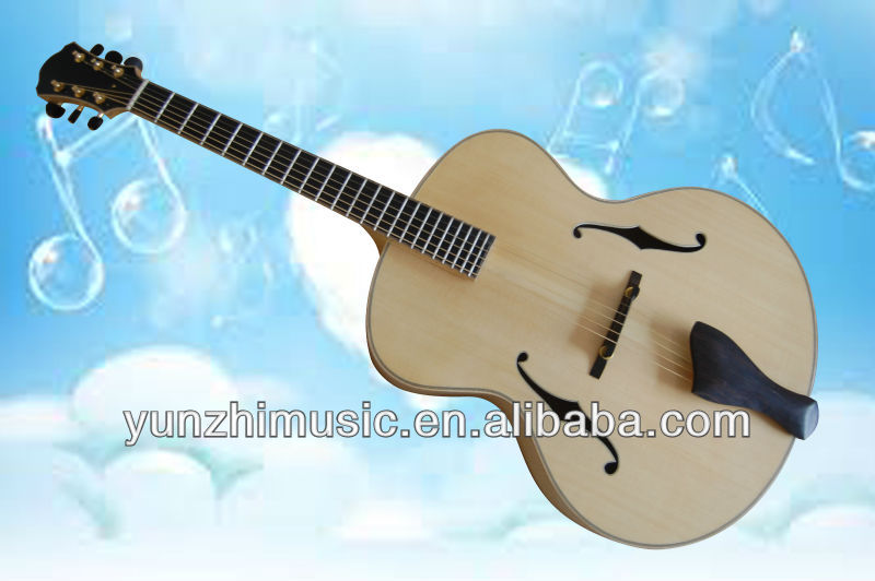 18inch handmade solid wood hollow body archtop jazz guitar