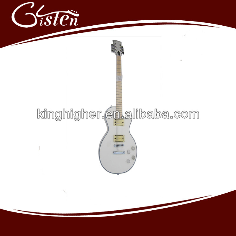 China made Glisten new designed white color electric guitar for sale,popular