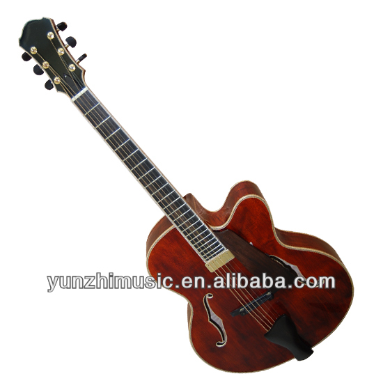 yunzhi fully handmade with solid wood archtop electric guitar