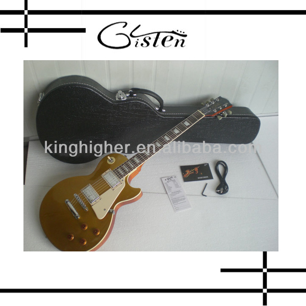 golden electric guitar made in china