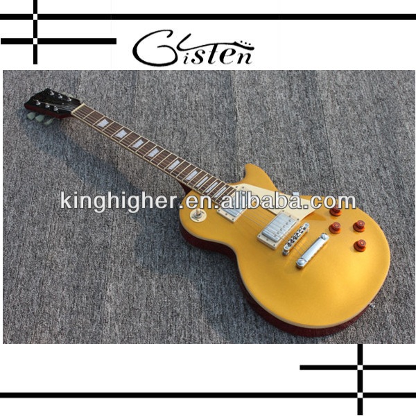 100% new LP style Standard electric guitar with gold color KHG-STD-002