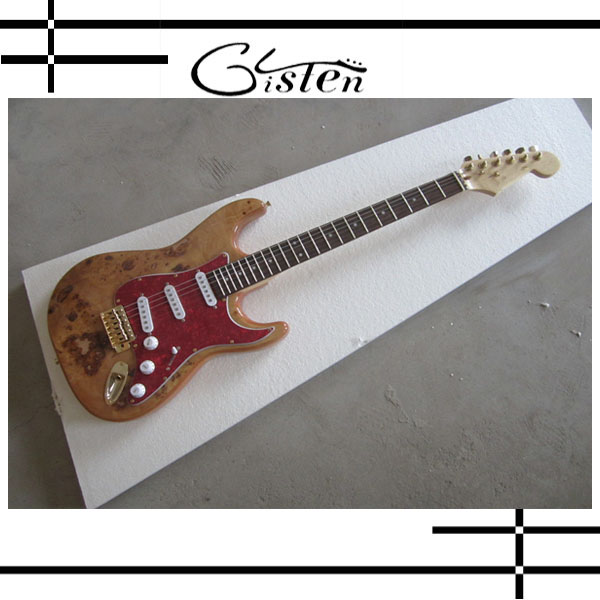 Best selling cheap made in china nature electric guitar
