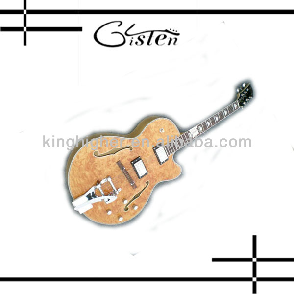 Jazz naturet with maple fingerboard electric guitar made in china