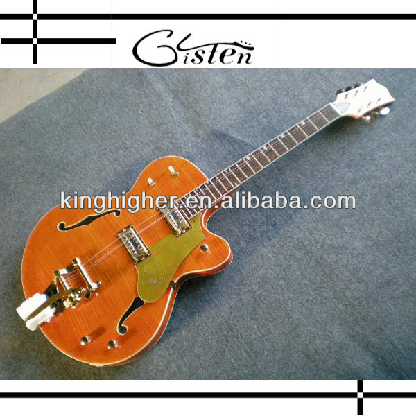 China made Glisten Jazz guitar nature color for sale KHG-J-28