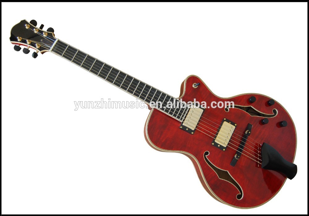 15inch archtop fully Handmade double pickups hollow body electric guitar