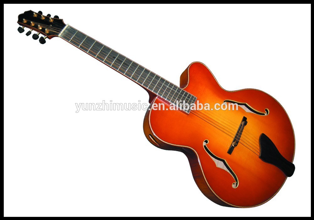yunzhi 7 strings fully handmade solid wood archtop jazz guitar