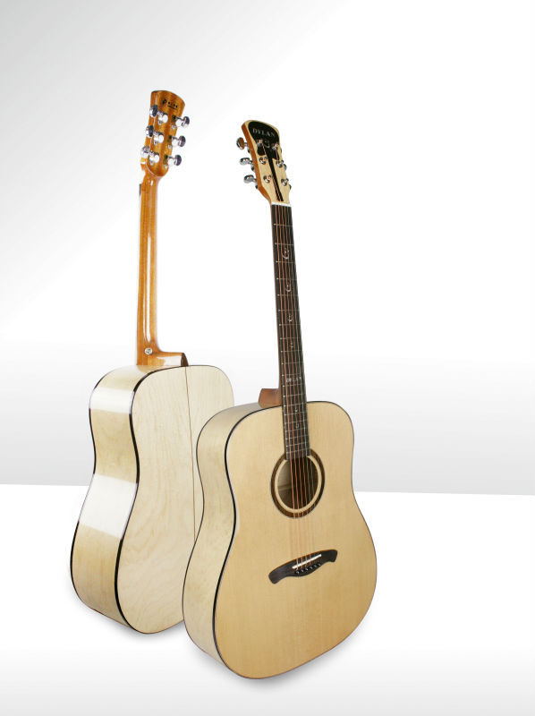 wholesale handcrafted solid body Chinese acoustic guitar