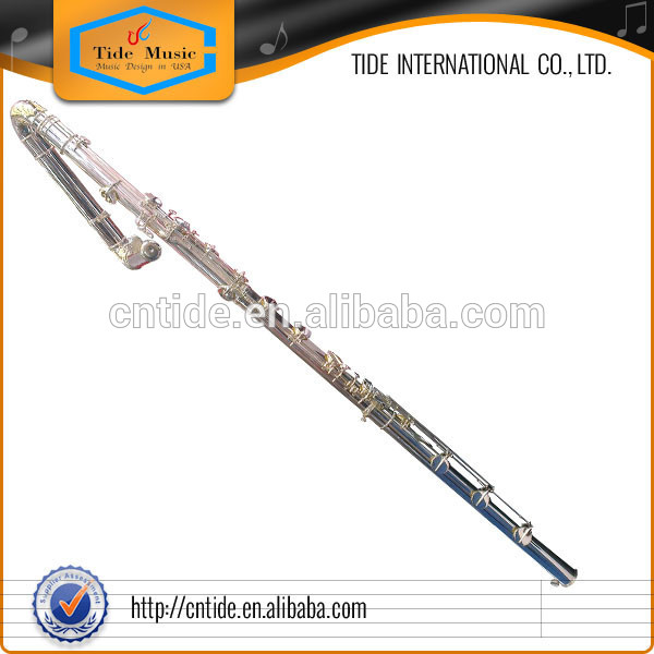 High grade contrabass flute silver plated