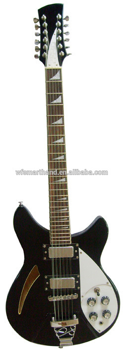 Rosewood finger board handmade custom holloe body and black color electric guitar