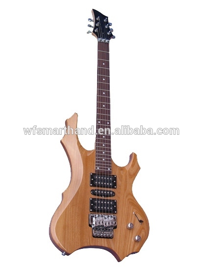 Rosewood finger board handmade special shape solid wood electric guitar free shipping by EMS