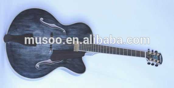 MUSOO BRAND Handcrafted Archtop 18" Jazz Guitar Electric Guitar With Hardshell Case(AR200)