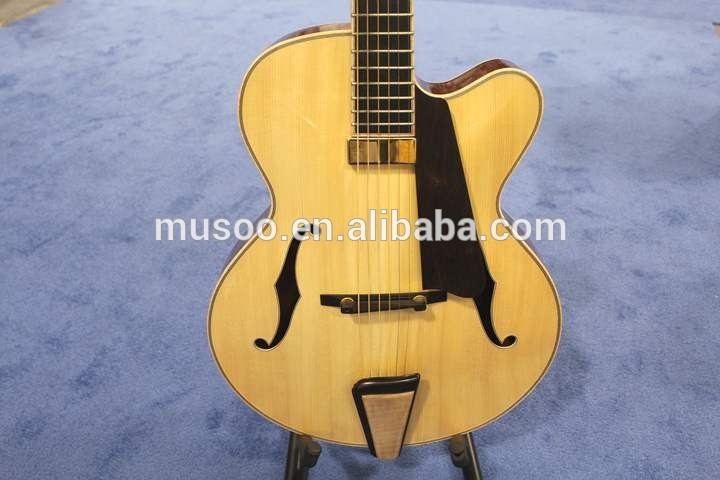 MUSOO BRAND Handcrafted Archtop Jazz Guitar Electric Guitar With Hardshell Case(AR1100)