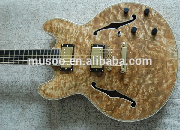 MUSOO BRAND Handcrafted Archtop Jazz Guitar Electric Guitar With Hardshell Case(AR1200)