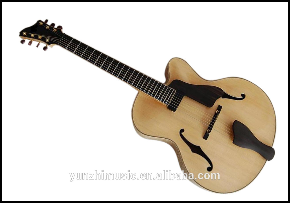 7 strings fully handmade and solid wood archtop electric guitar