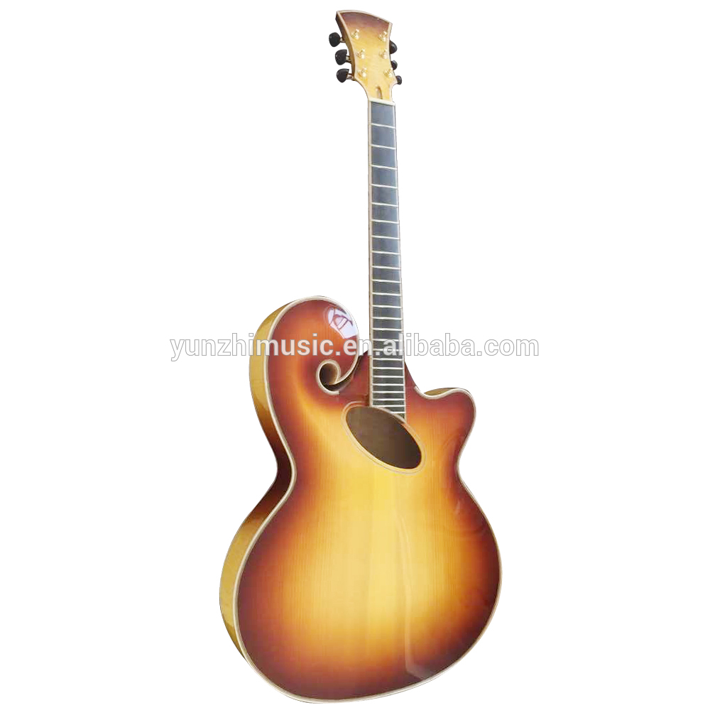18inch unfinish mandolin style hollow body archtop jazz guitar