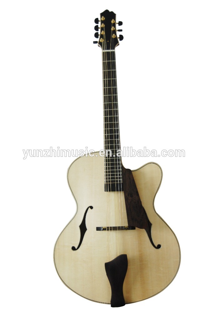 yunzhi 17inch fully handmade 7strings archtop electric jazz guitar