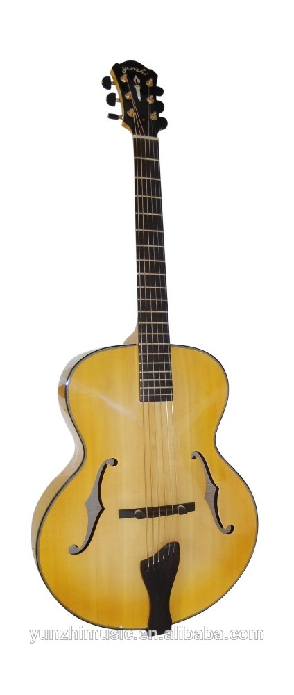 yunzhi fully handmade solid wood archtop acoustic guitar