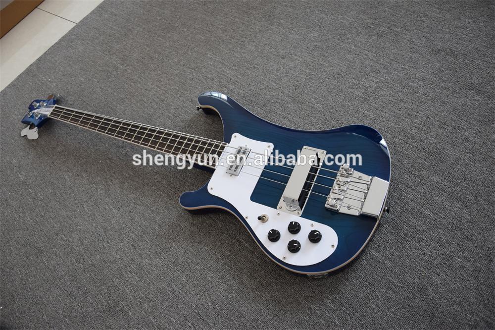 LEFT HAND rbk 4003 Blue 4 string bass guitar set-in neck High Quality