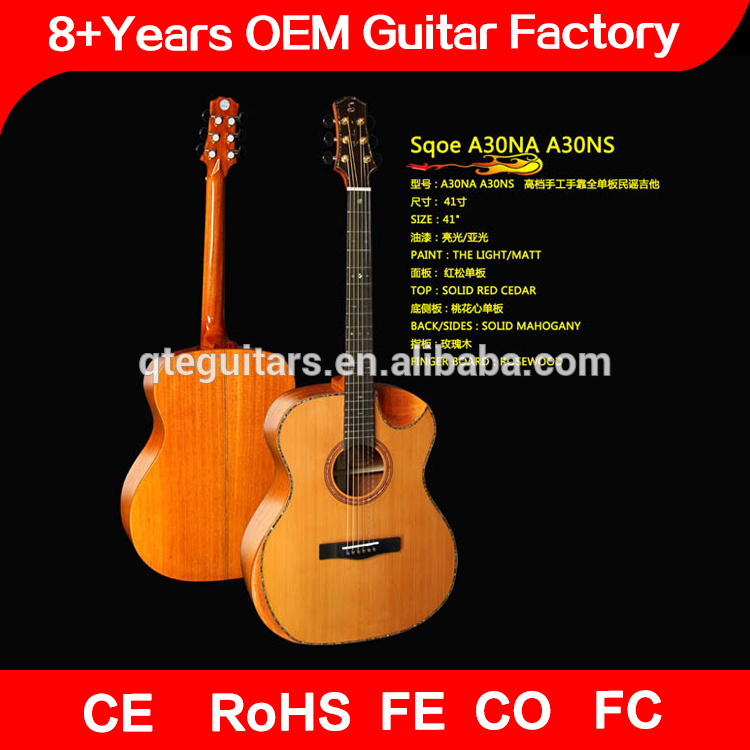 new products 41inch all solid guitarra,solid cedar top,solid mahogany backside