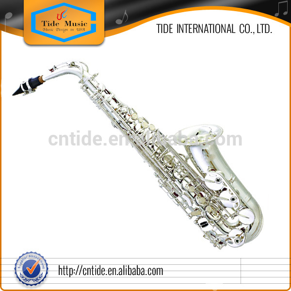 High Grade Alto Saxophone Like Selmer 802 Sandblast Silver Body Silver Keys