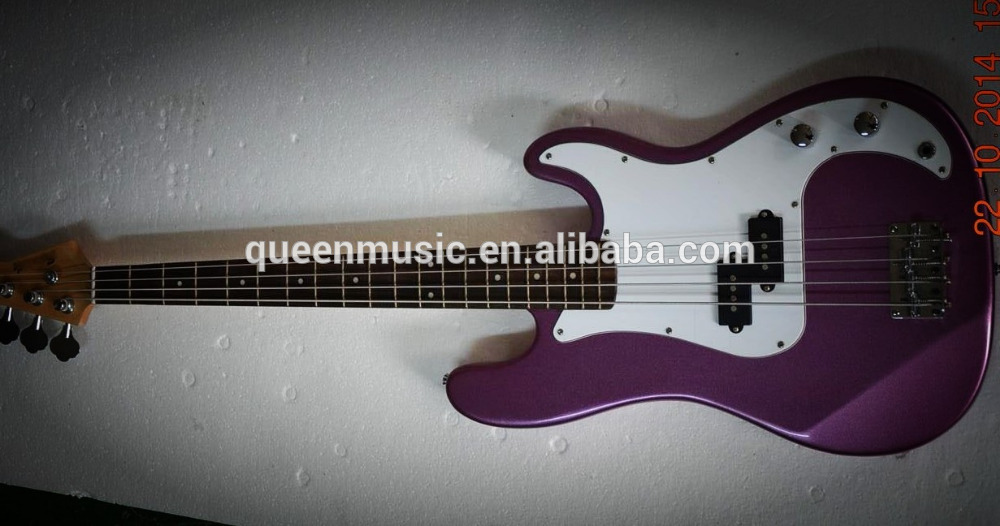precision bass electric guitar 4 string purple color standard welcome custom design