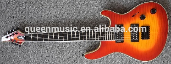 mayones 7 string guitar regius style neck through body flamed maple top Ebony fingerboard wholesales price