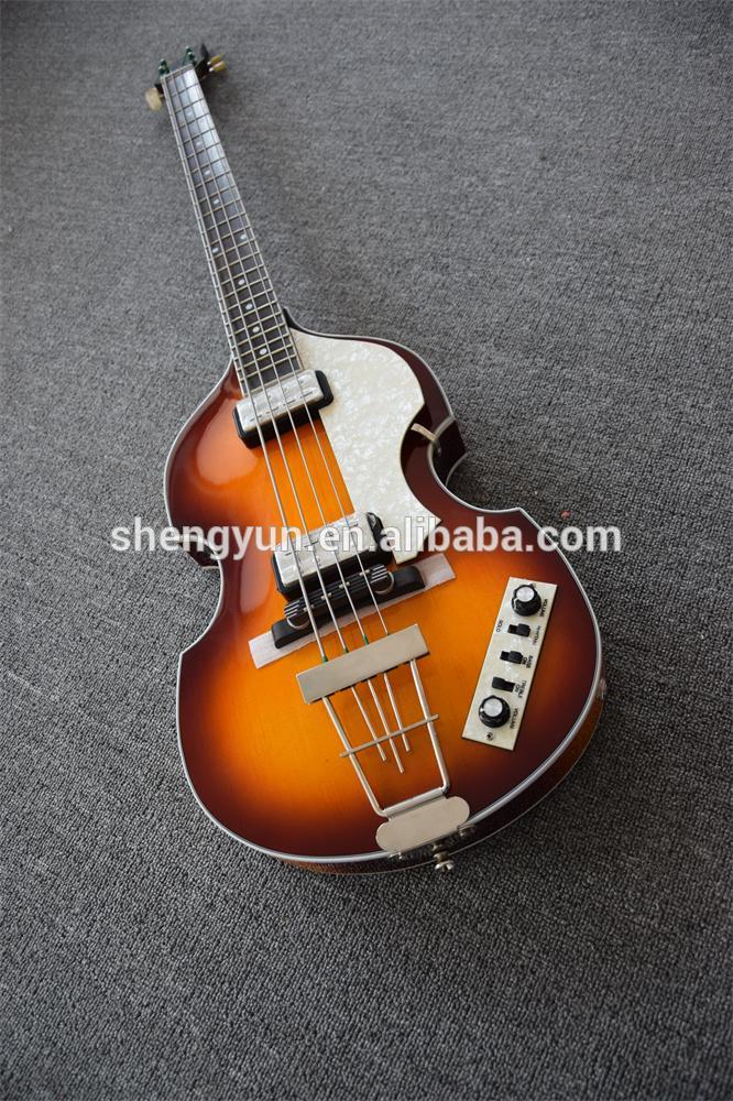BB2 hofner 4 string bass guitar SB color flamed maple wood