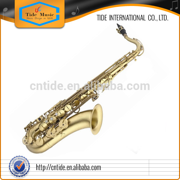 Popular Grade Original Brass Color Polished Tenor Saxophone