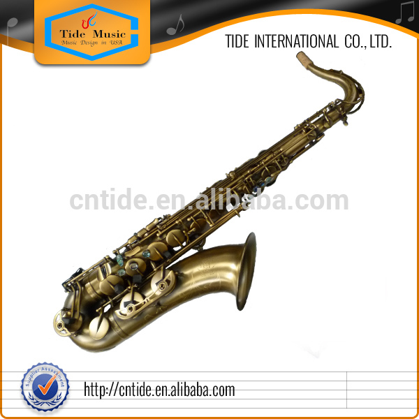 Popular Grade Antique Green Bronze Tenor Saxophone