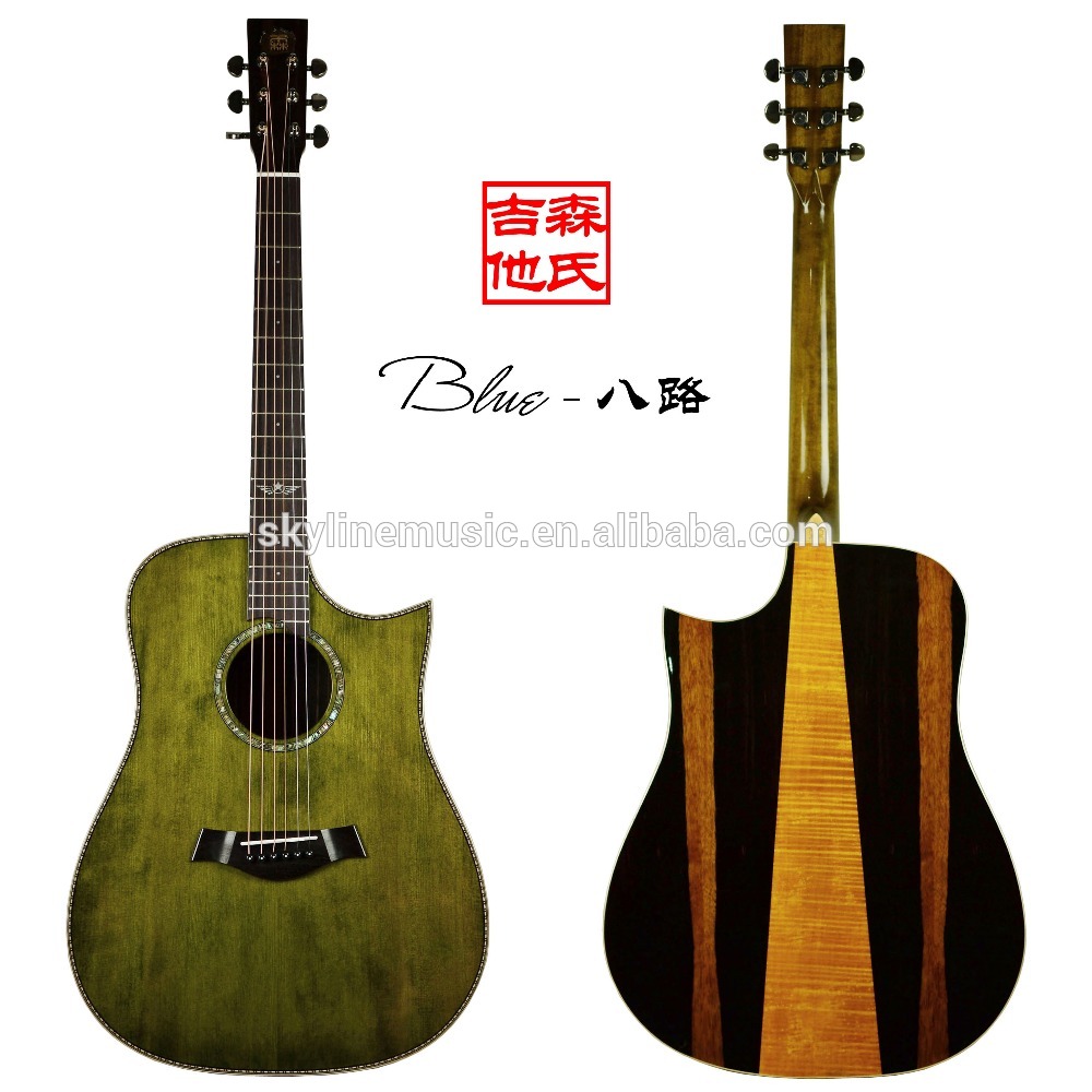 41" Dreadnought cut way solid spruce acoustic guitar