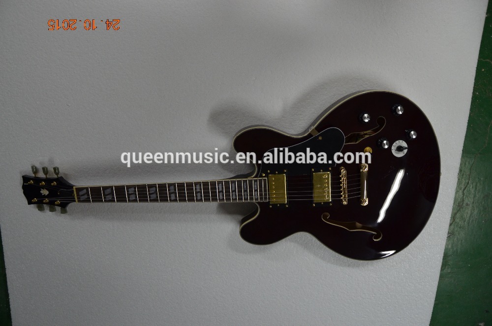 semi hollowbody jazz guitar electric double F hole es335 style