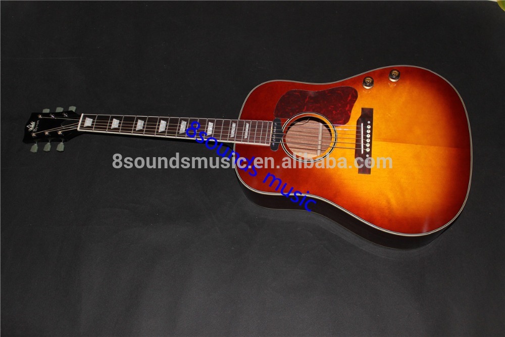 free shipping wholesale high end solid wood top acoustic guitar Byron OEM vintage electric guitar