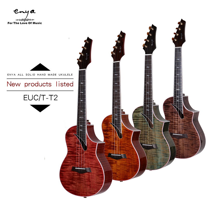 Enya EUC/T-T2 Full Solid Tiger tripe maple Ukulele