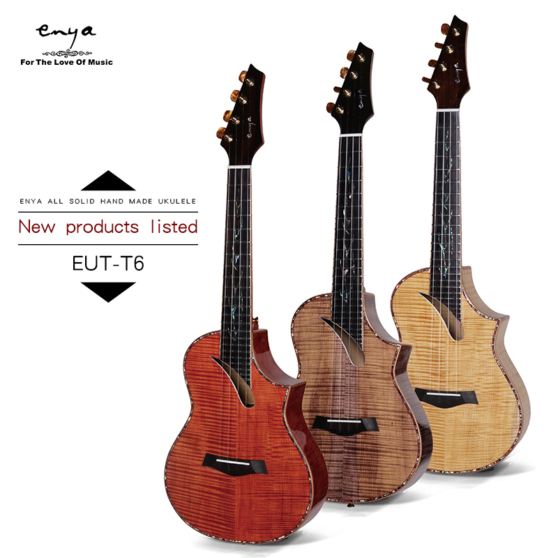 Enya EUT-T6 AAAAA Full Solid Tiger Tripe Maple Ukulele
