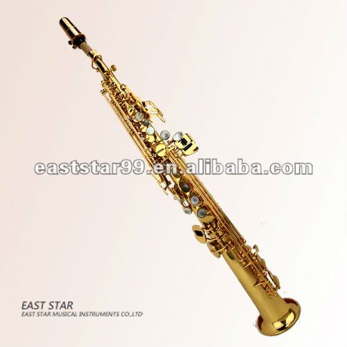 gold lacquer soprano saxophone