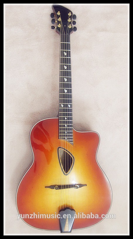 Triangle Hole Fully Handcarft solid wood gypsy guitar