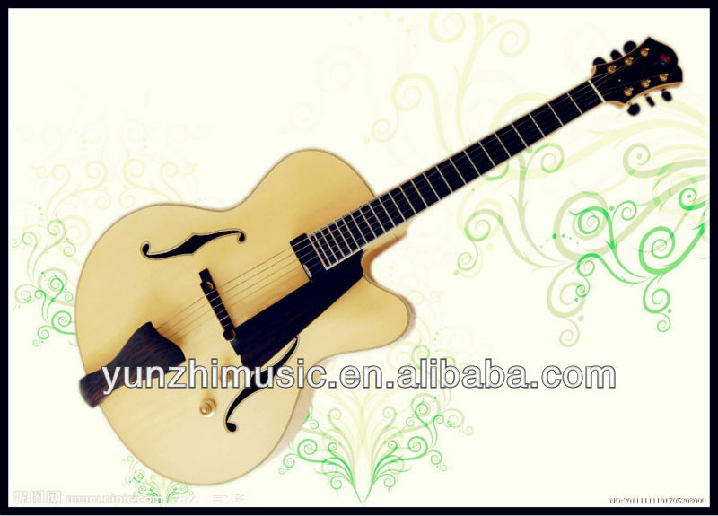 17inch yunzhi Fully handmade solid wood electric jazz guitar