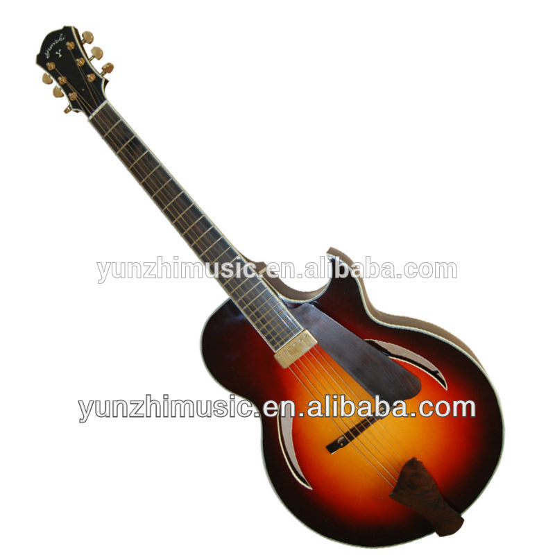 custom 16'' half handmade lamianted wood archtop jazz guitar
