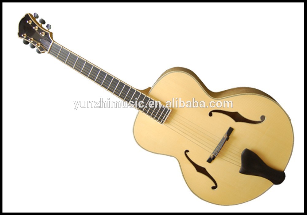 16inch handmade solid maple wood acoustic archtop guitar