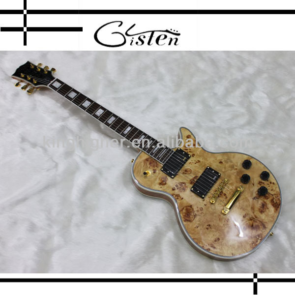 Natural electric guitar ebony finerboard