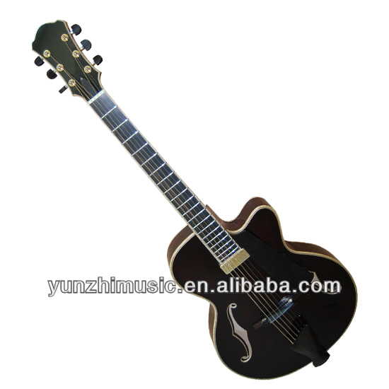 14inch electric fully handmade and solid wood acoustic jazz guitar
